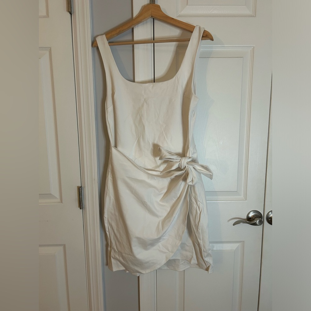 Express wrap white dress